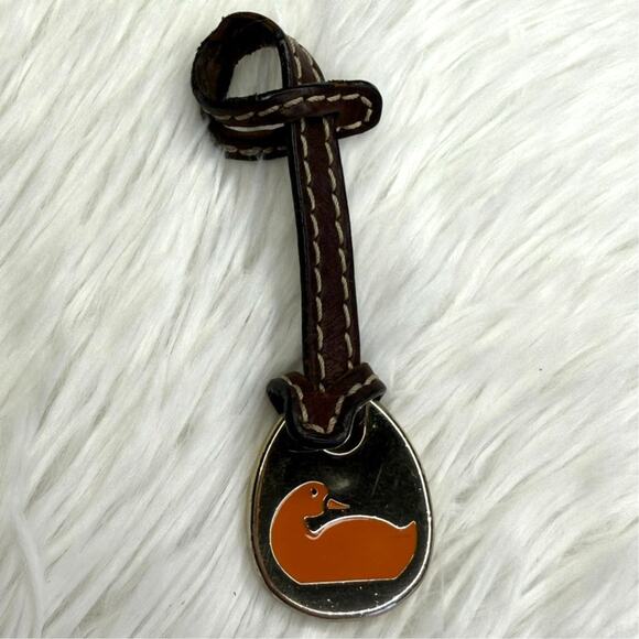 DOONEY & BOURKE Orange Duck Brown Bag Charm - Picture 1 of 2